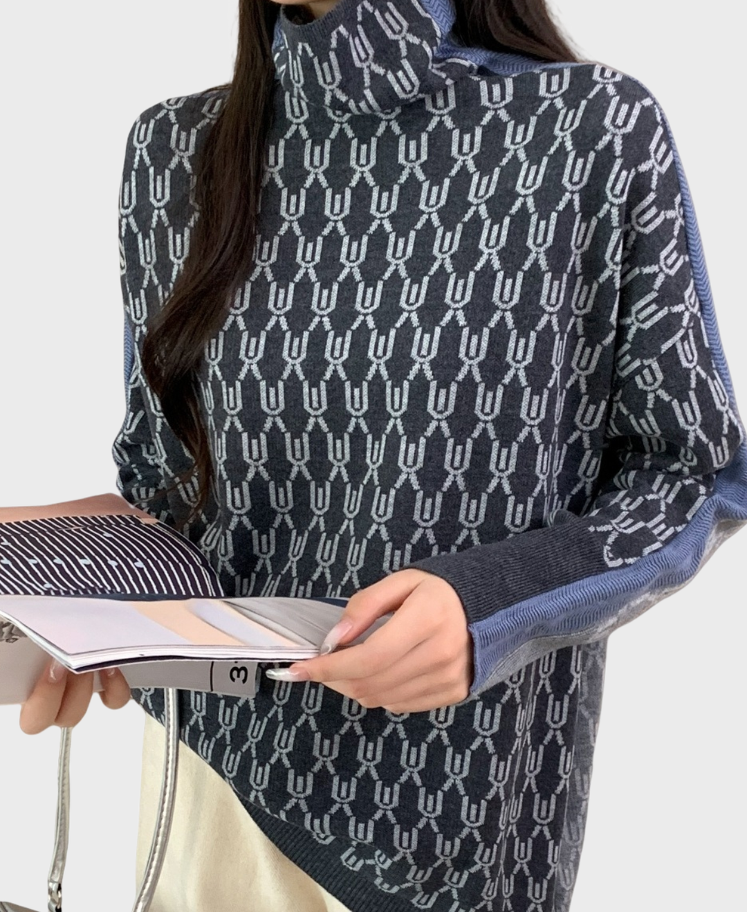 Elara™ Geometric Knit Sweater