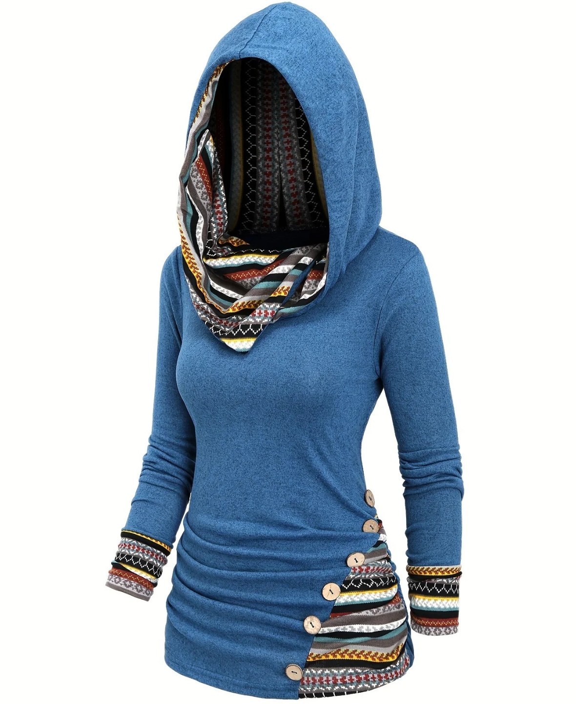 Liora™ Patchwork Hooded Sweatshirt