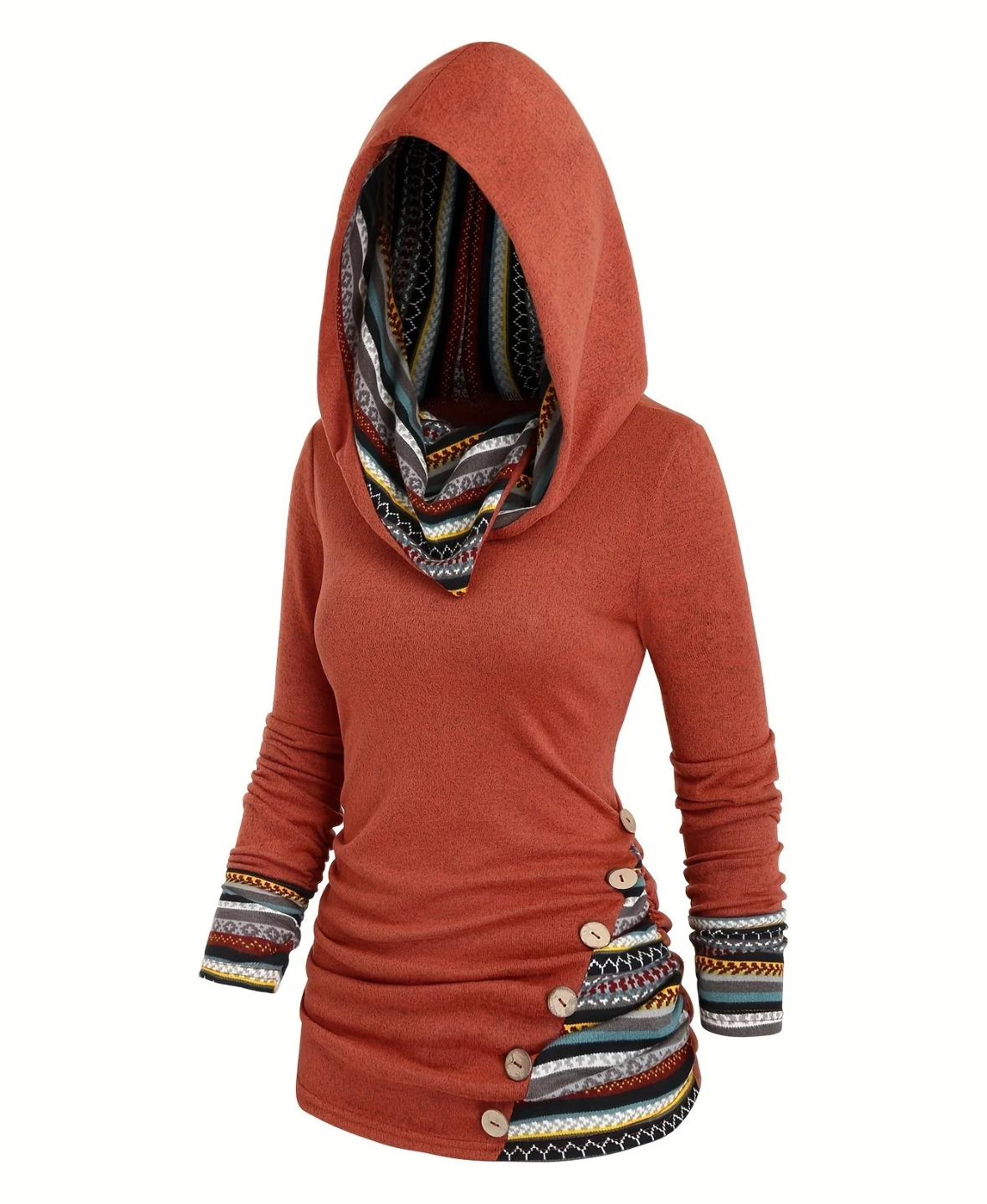 Liora™ Patchwork Hooded Sweatshirt