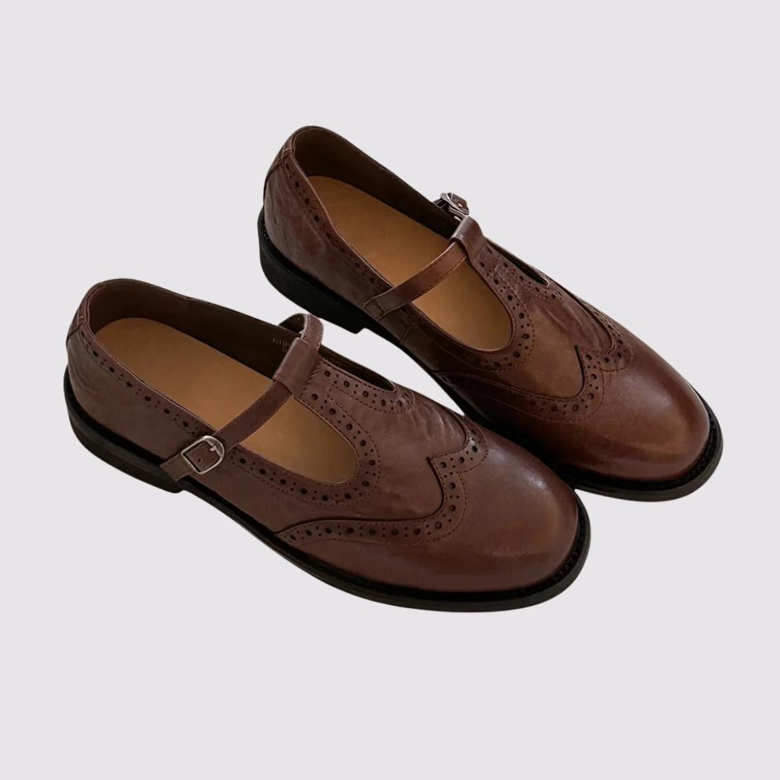 MARCELLA – CLASSIC T-STRAP MARY JANE FLATS