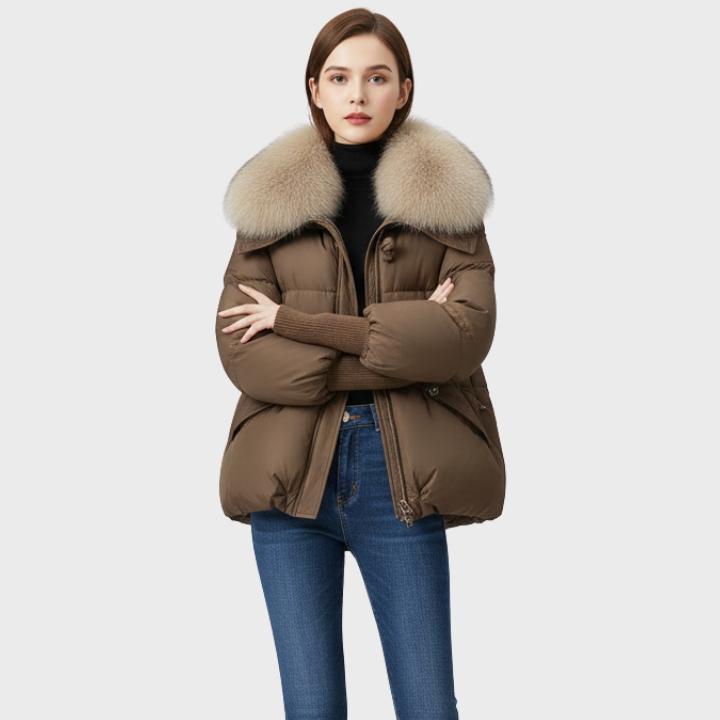 Women’s Fur-trim collar Puffer Cotton Jacket