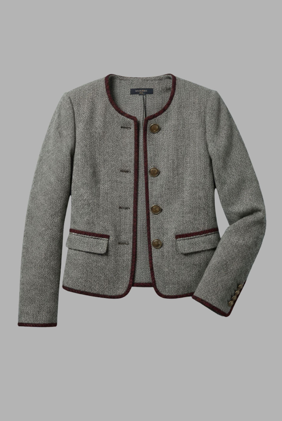 Eleanor - Casual Gray Button Jacket