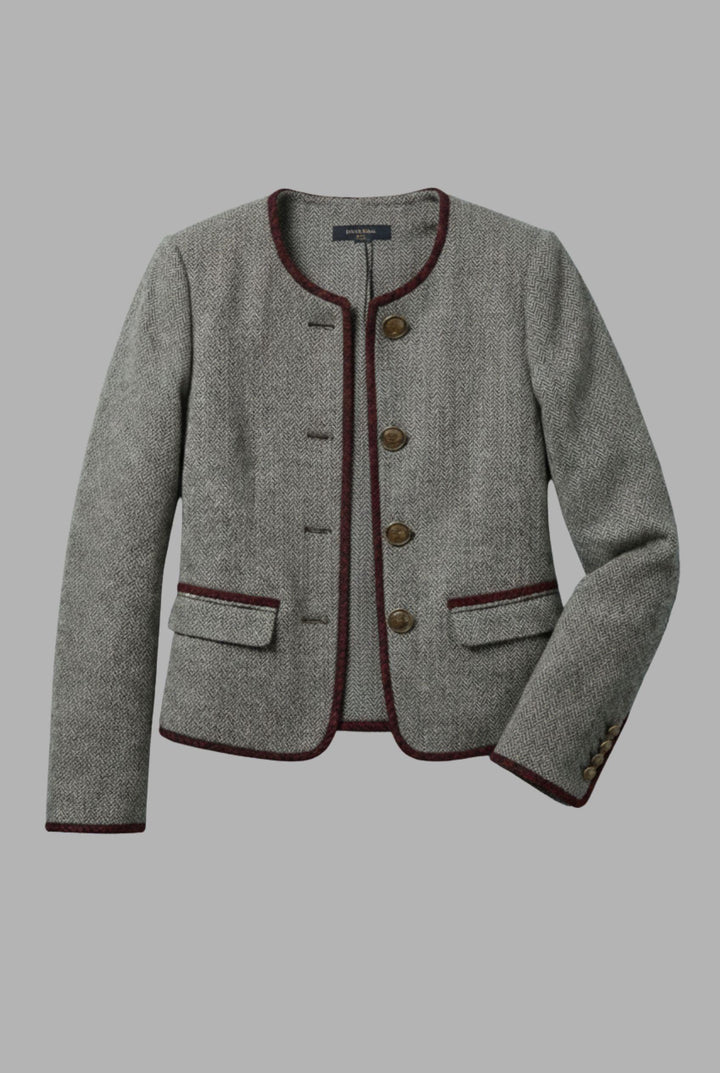 Eleanor - Casual Gray Button Jacket