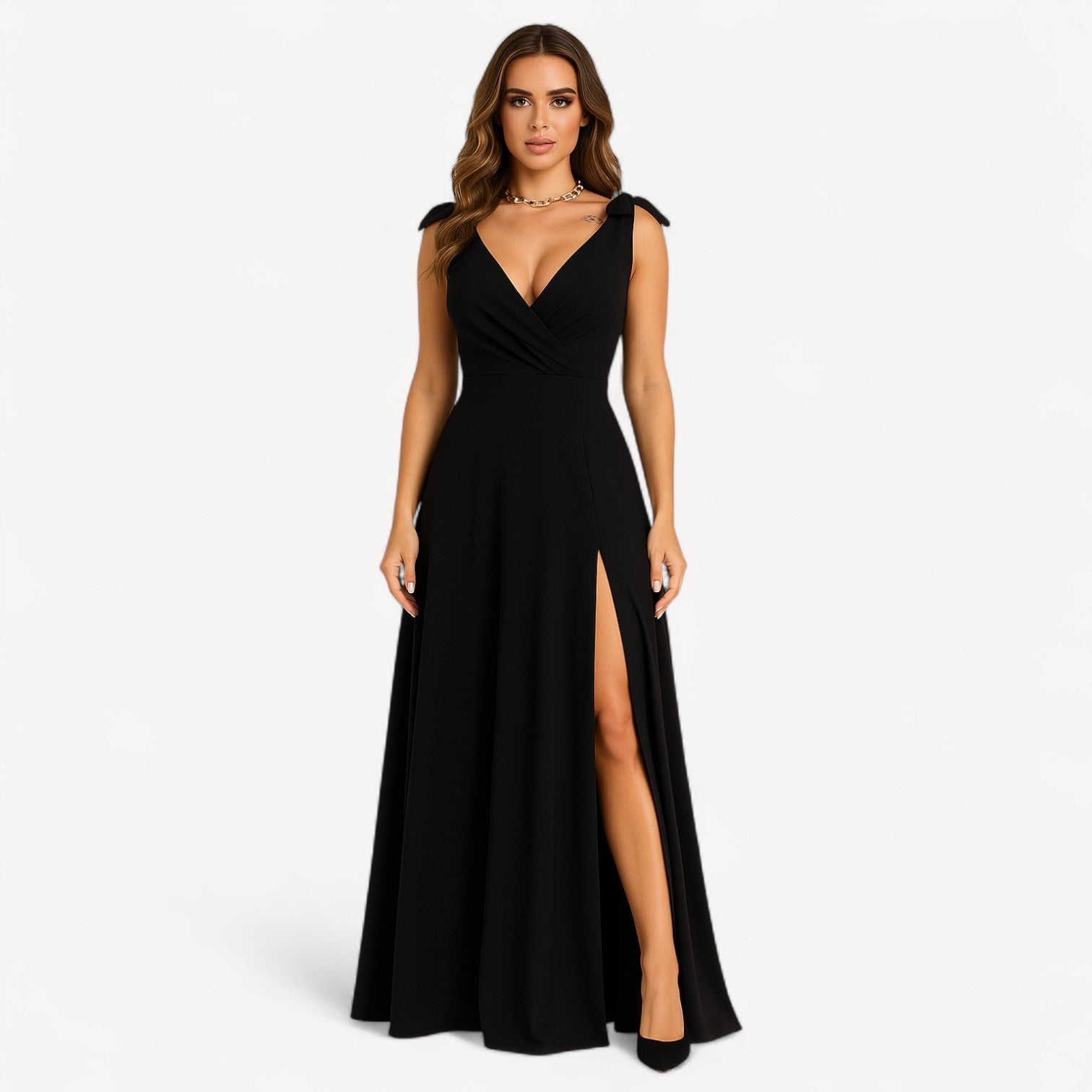 Elegant Slit Evening Gown