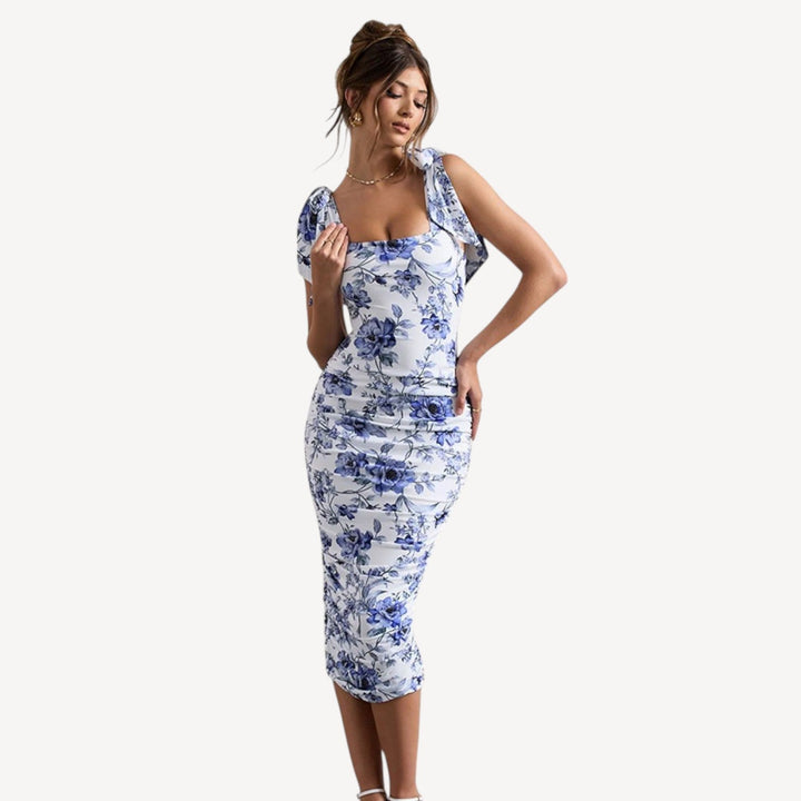 Floral Bodycon Midi Dress