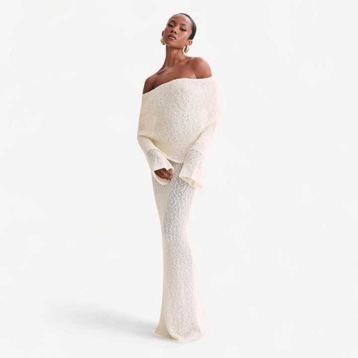 Off Shoulder Knit Dress