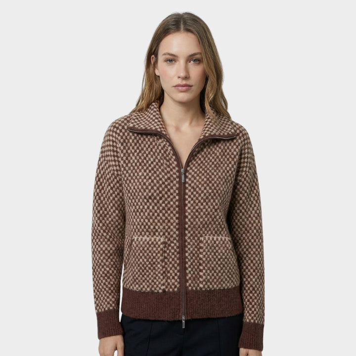 Freya - Zip Front Knit Cardigan