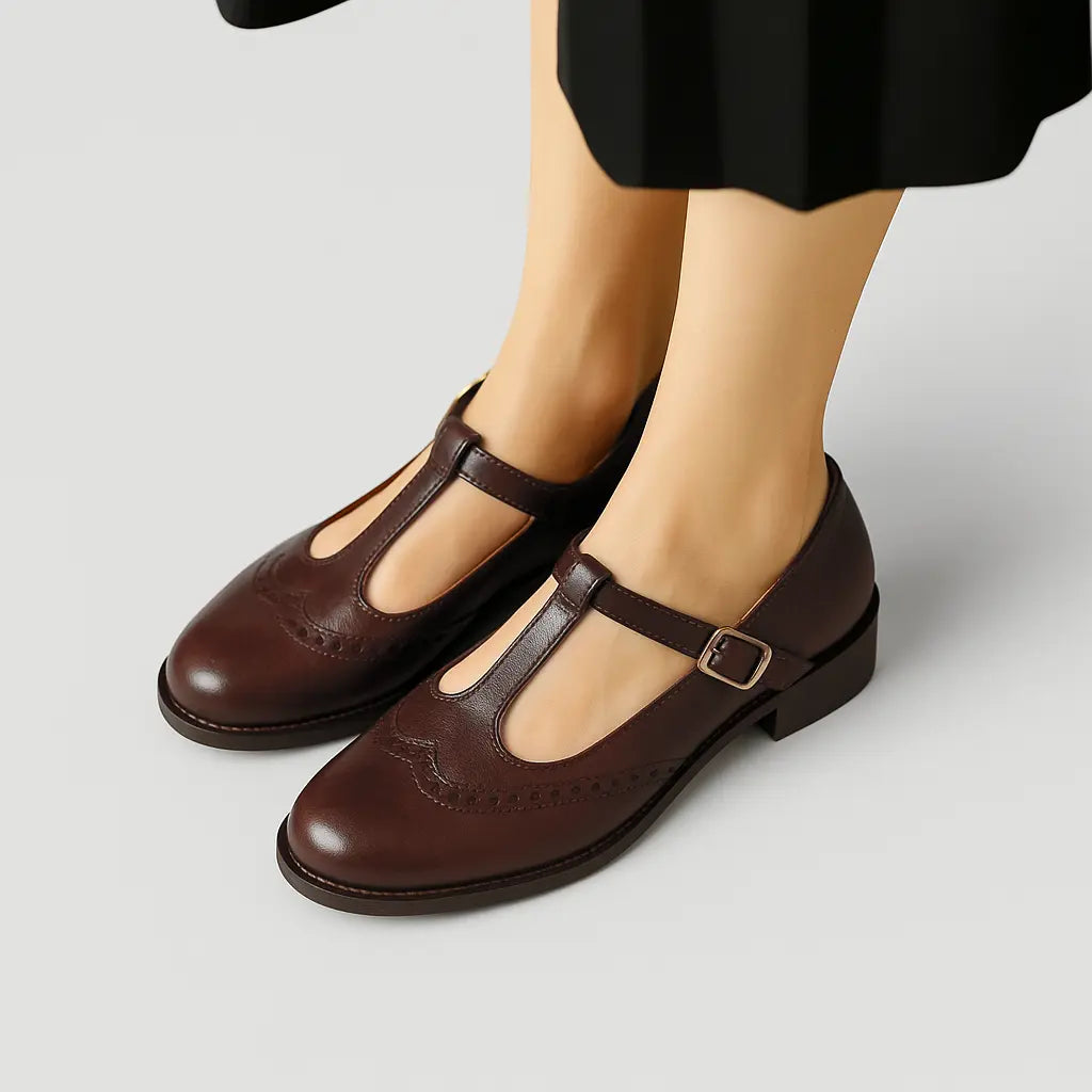 Women’s Orthopedic Soft Leather Vintage Mary Jane Shoes