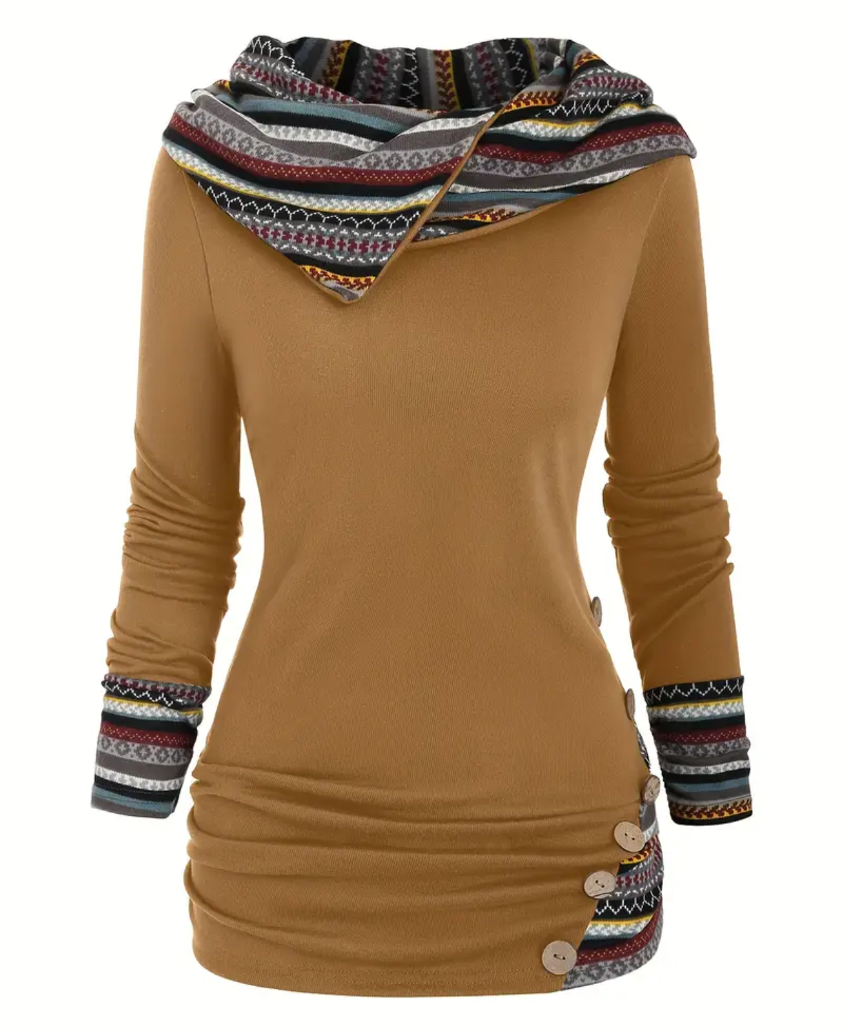 Liora™ Patchwork Hooded Sweatshirt