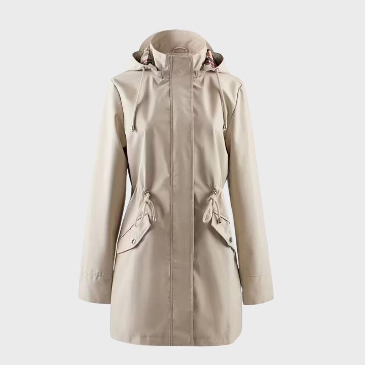 Women’s Hooded Zip-Up Trench Coat
