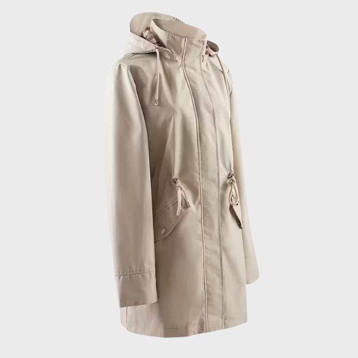 Women’s Hooded Zip-Up Trench Coat