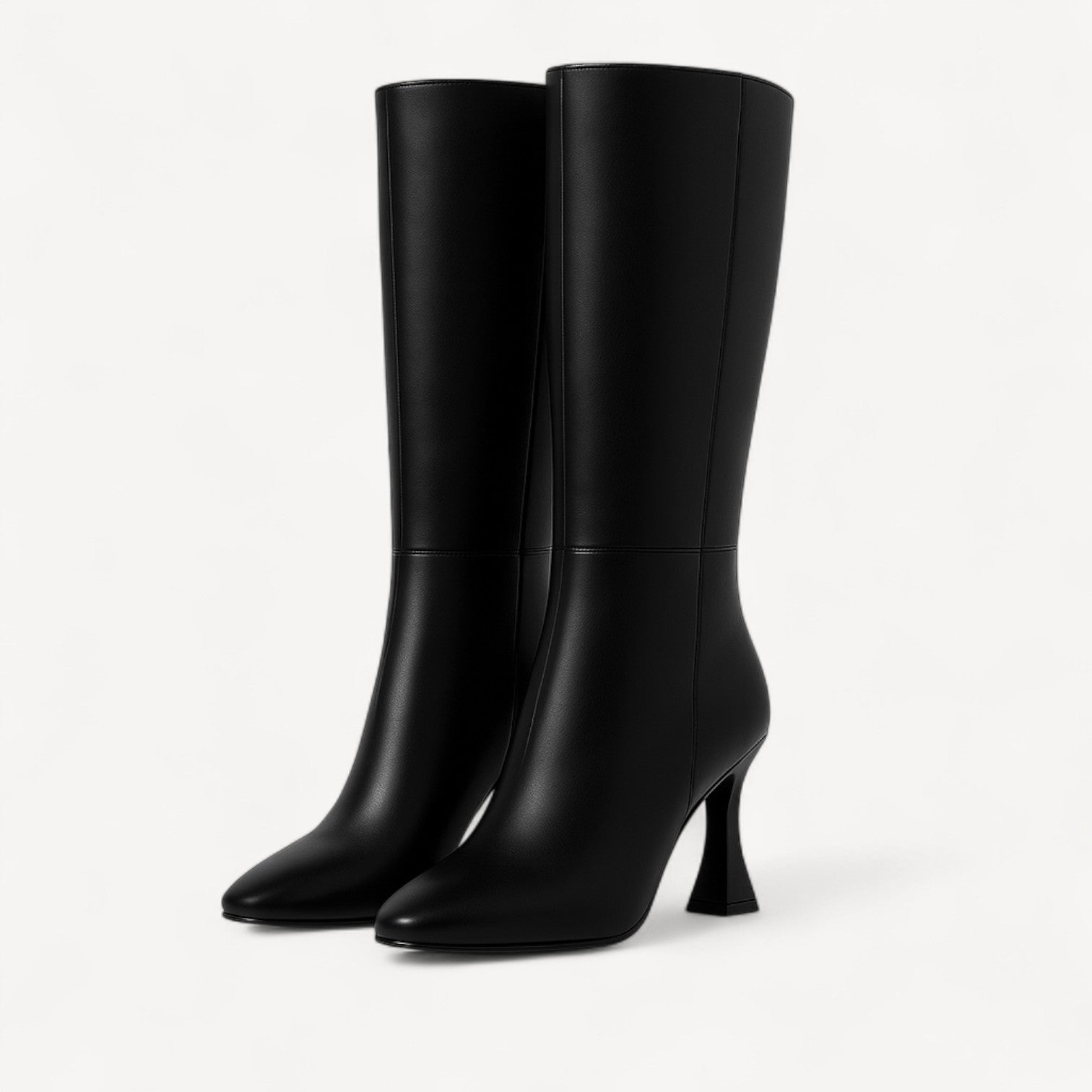 Sculpted Heel Knee Boots