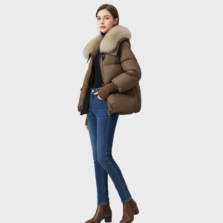 Women’s Fur-trim collar Puffer Cotton Jacket