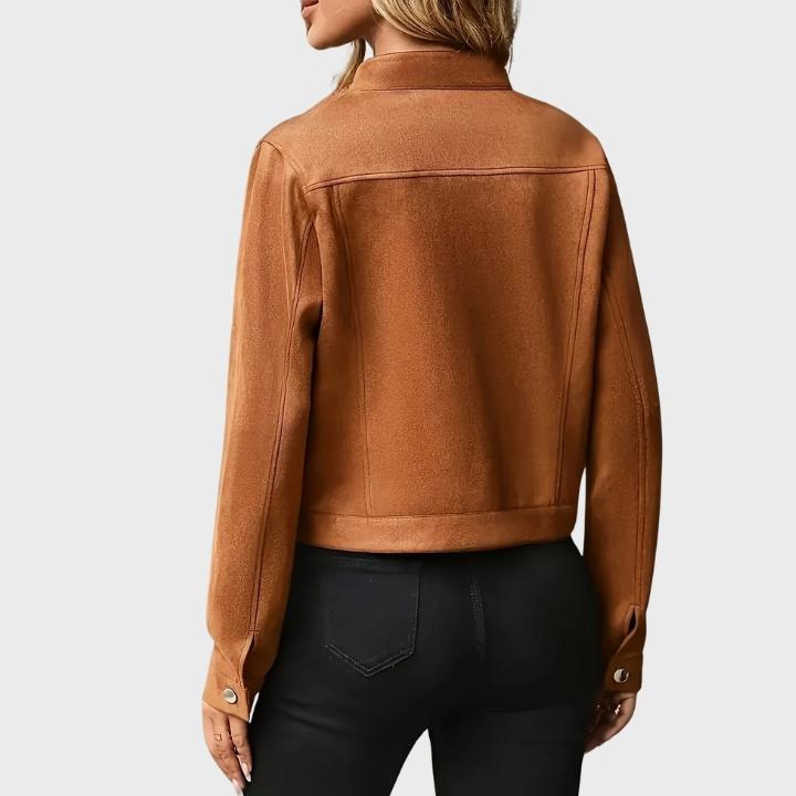 Women's Classic Suede Button Jacket