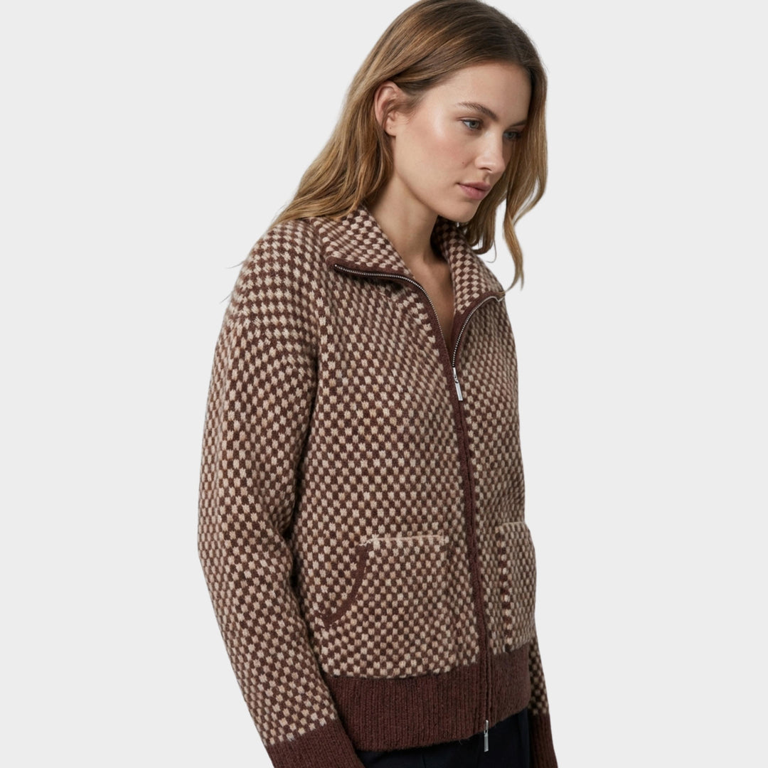 Freya - Zip Front Knit Cardigan