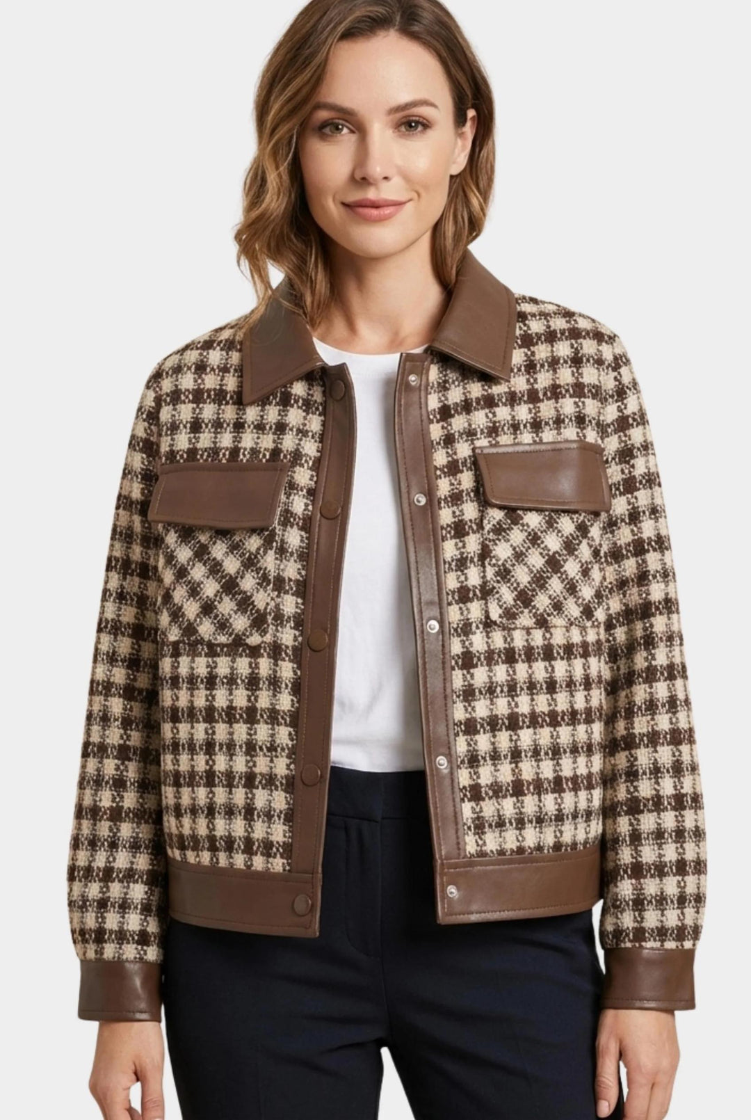 Beatrice - Plaid Contrast Jacket