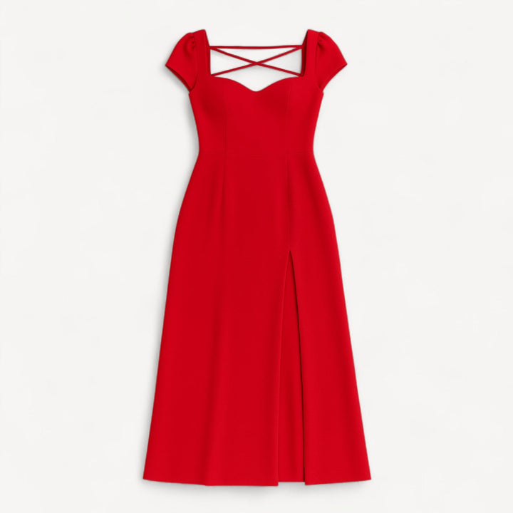 Red Sweetheart Lace Dress