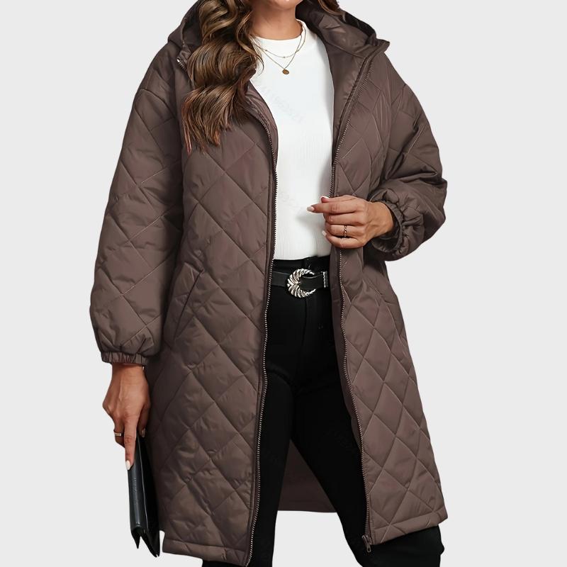 Women’s Long Quilted Hooded Coat