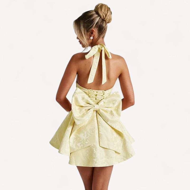 Backless Bow Halter Mini