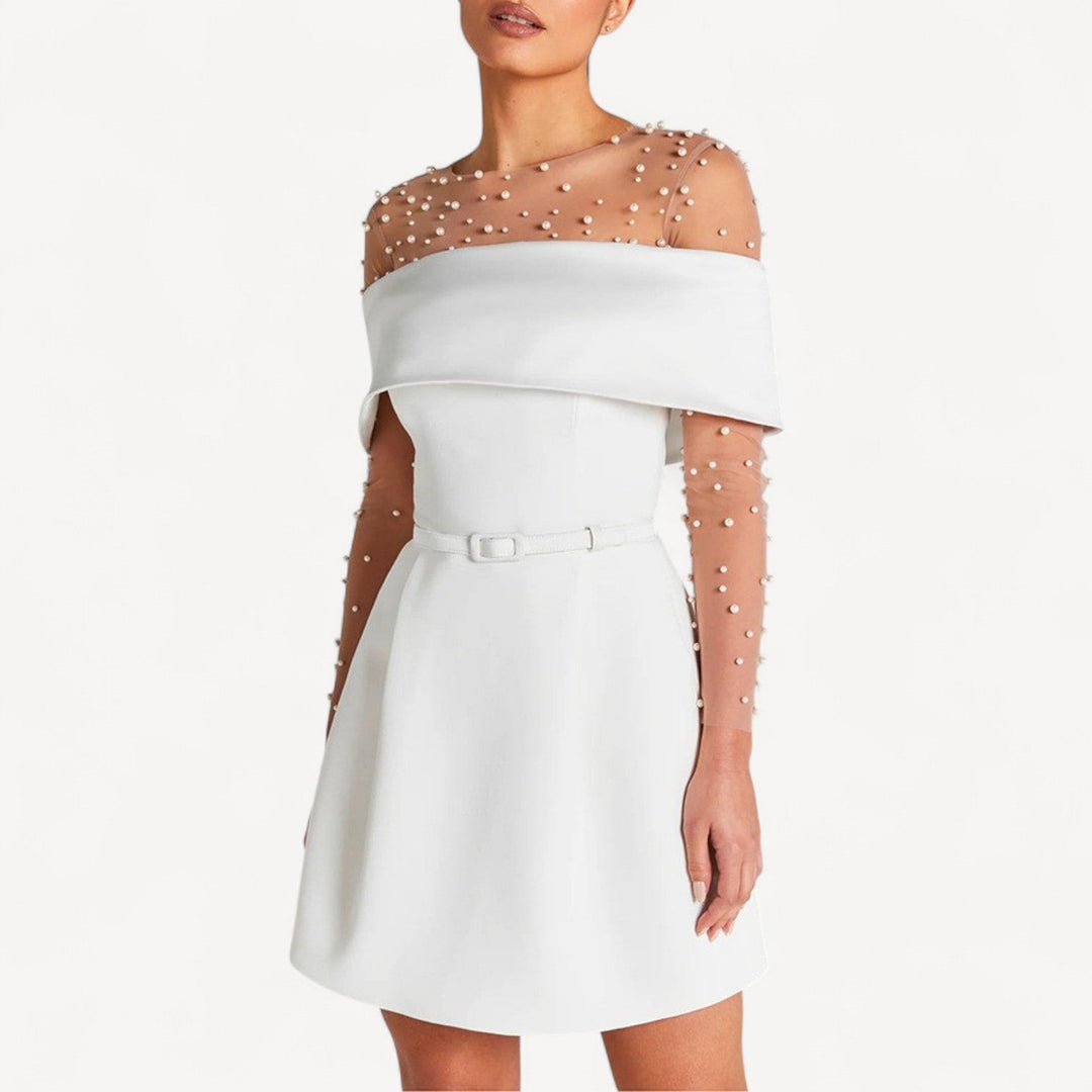 Off Shoulder Belted Mini