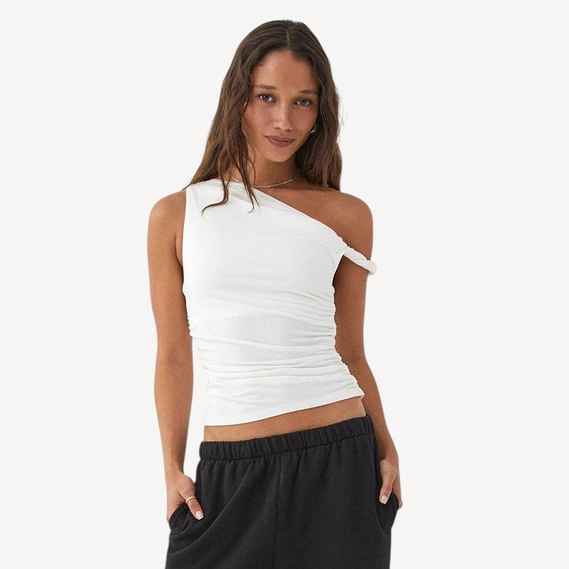 One Shoulder Twist Top