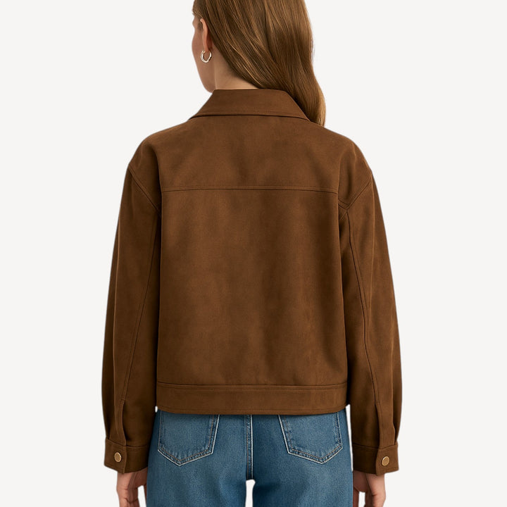 Brown Suede Zip Jacket