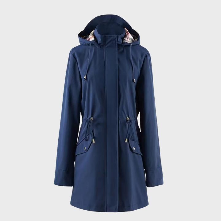 Women’s Hooded Zip-Up Trench Coat