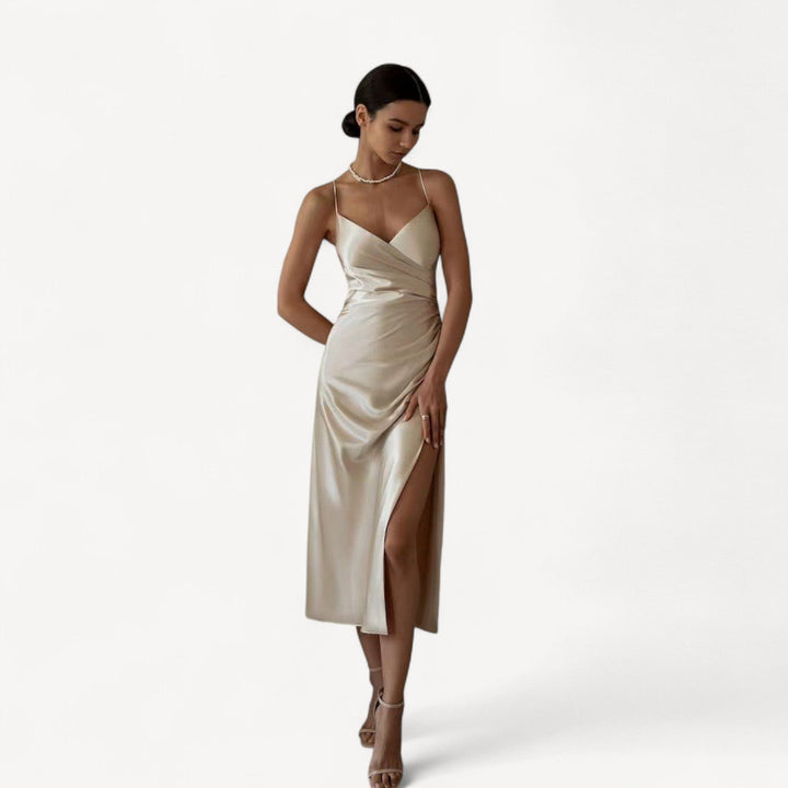 Satin Spaghetti Strap Dress