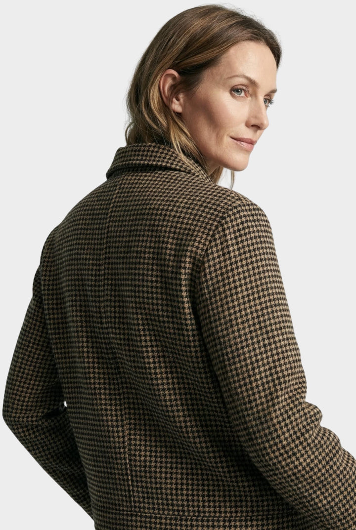 Eliza - Plaid Zip Bomber Jacket