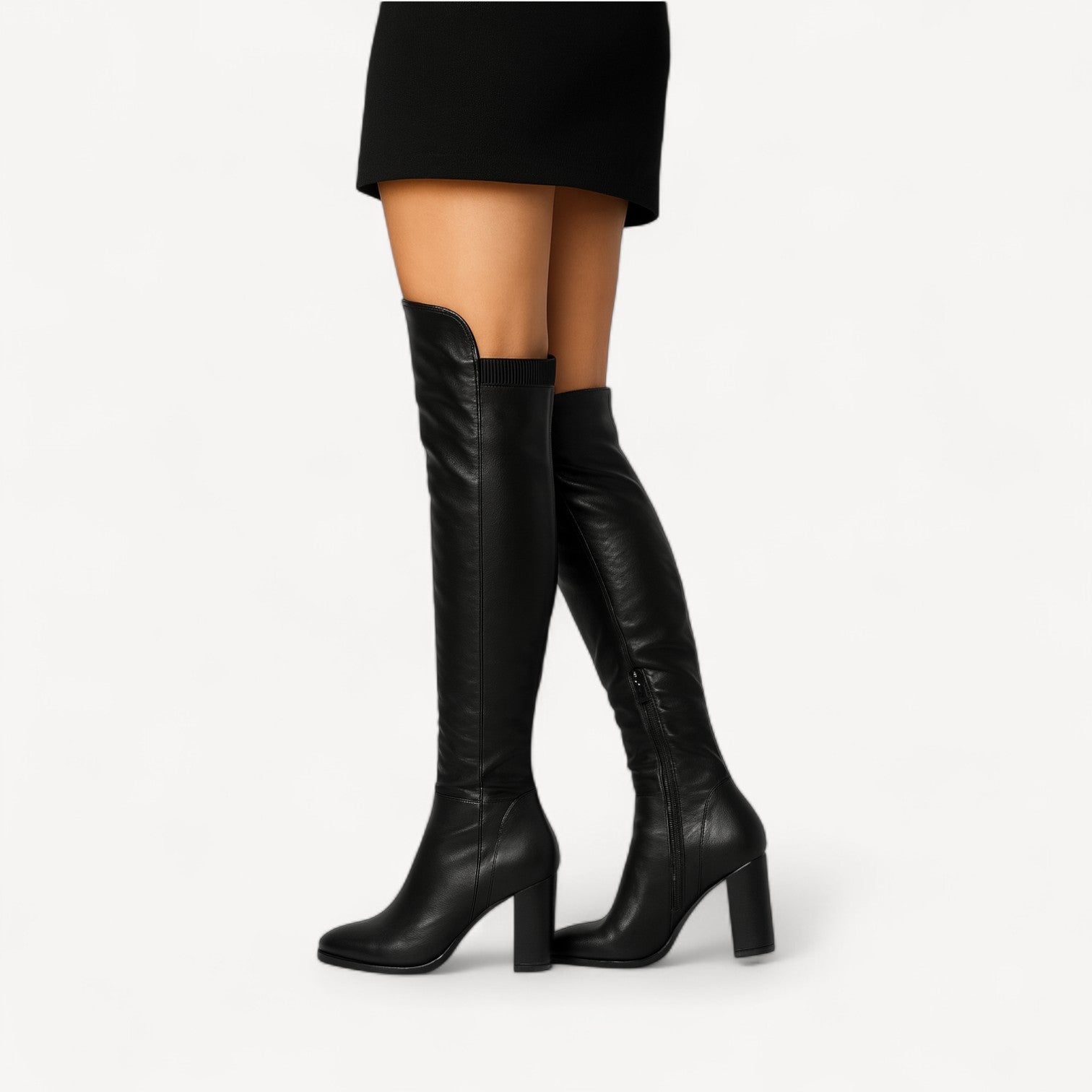Women’s Black Zipper Boots