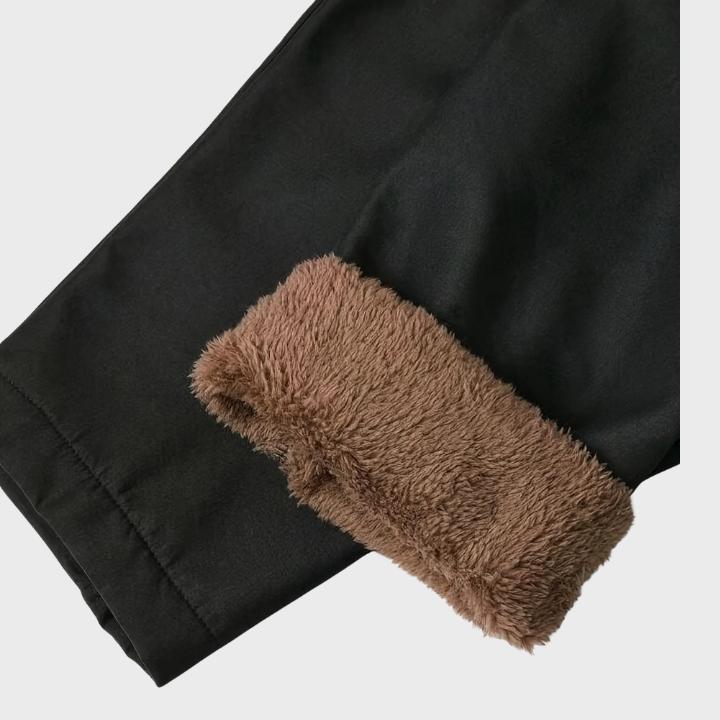 Women’s Elegant Plush-Lined Hooded Long Coat