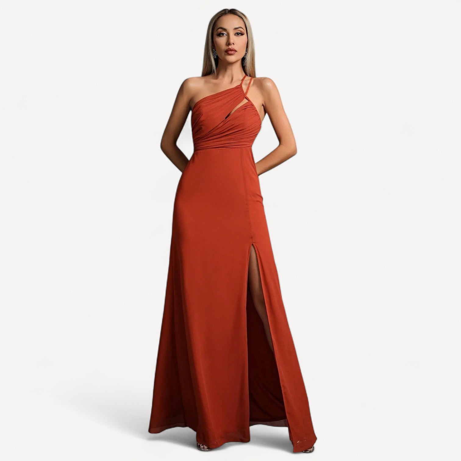 One Shoulder Cutout Dress