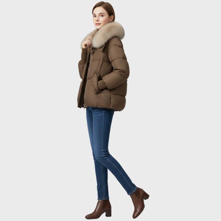 Women’s Fur-trim collar Puffer Cotton Jacket