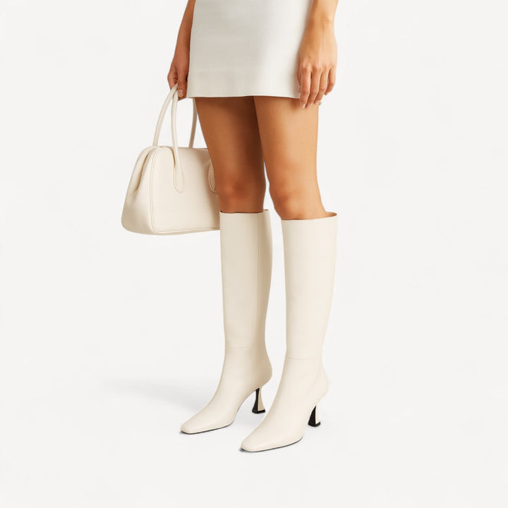 Sculpted Heel Knee Boots