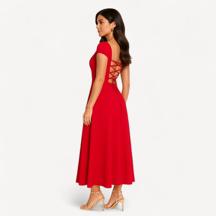 Red Sweetheart Lace Dress