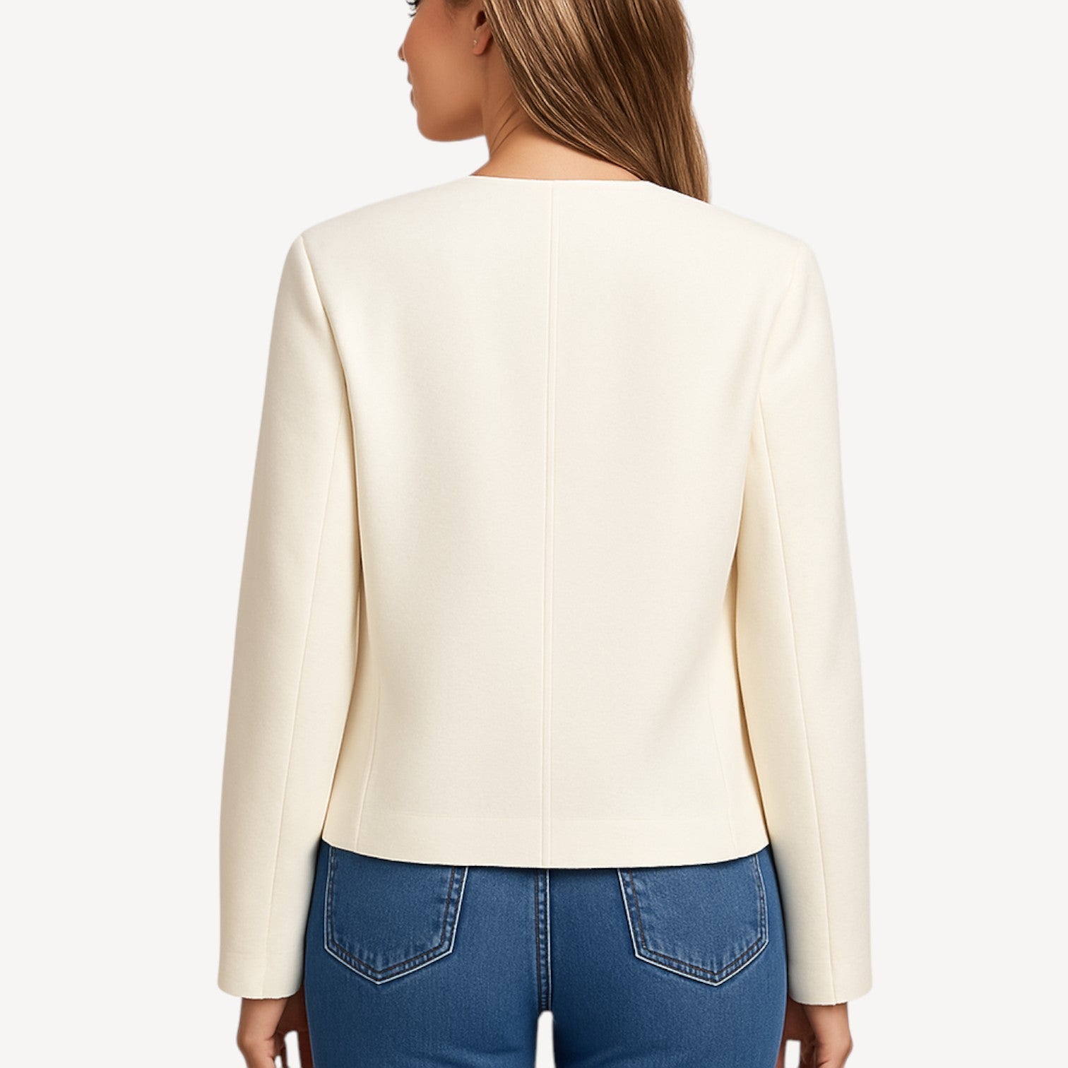 Gold Button Short Blazer