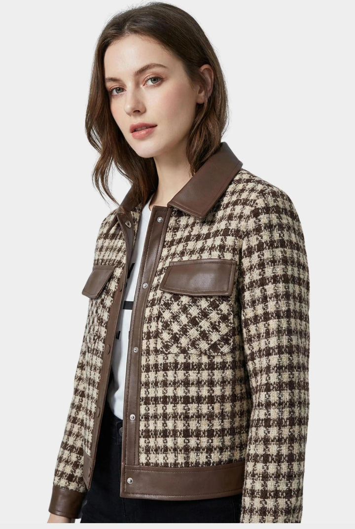 Beatrice - Plaid Contrast Jacket