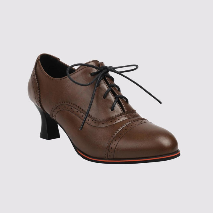 ADELINE™ – Vintage Lace-Up Heel Pumps