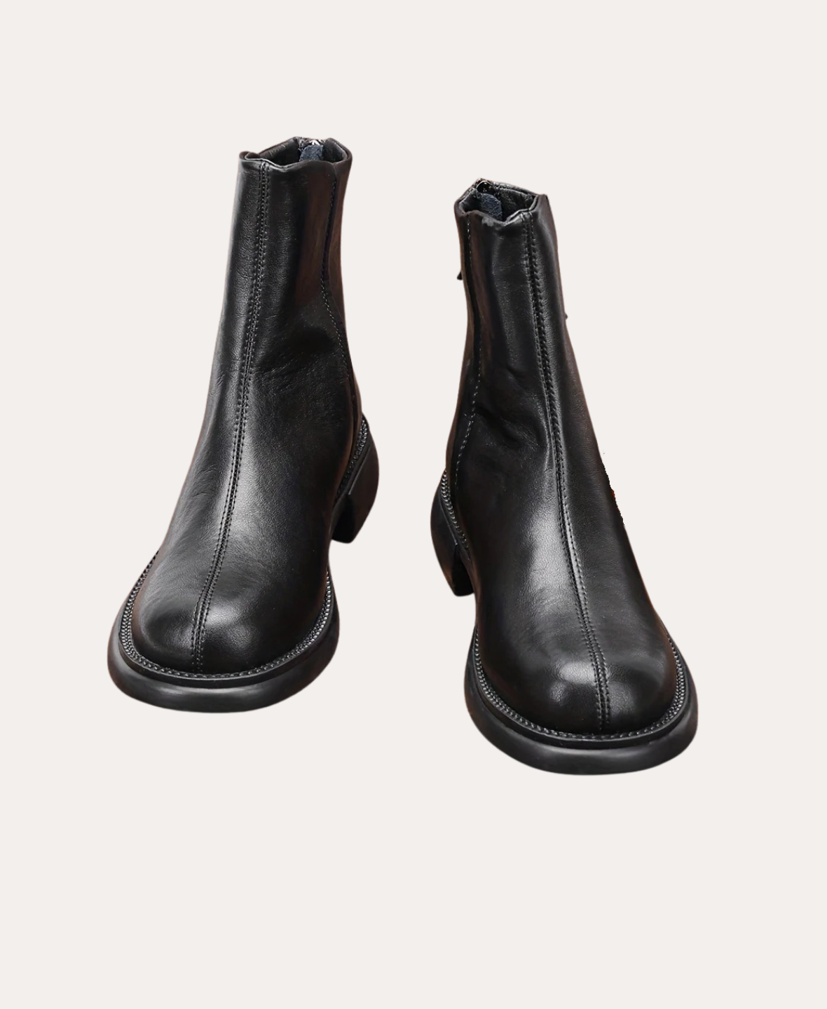 Women’s Leather Ankle Boots Zip