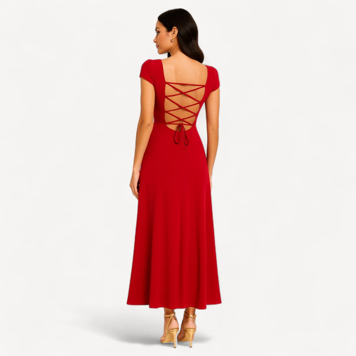 Red Sweetheart Lace Dress