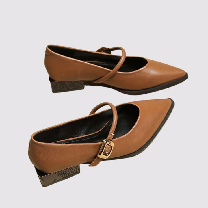 AMELINE™ French Pointed-Toe Mary Janes