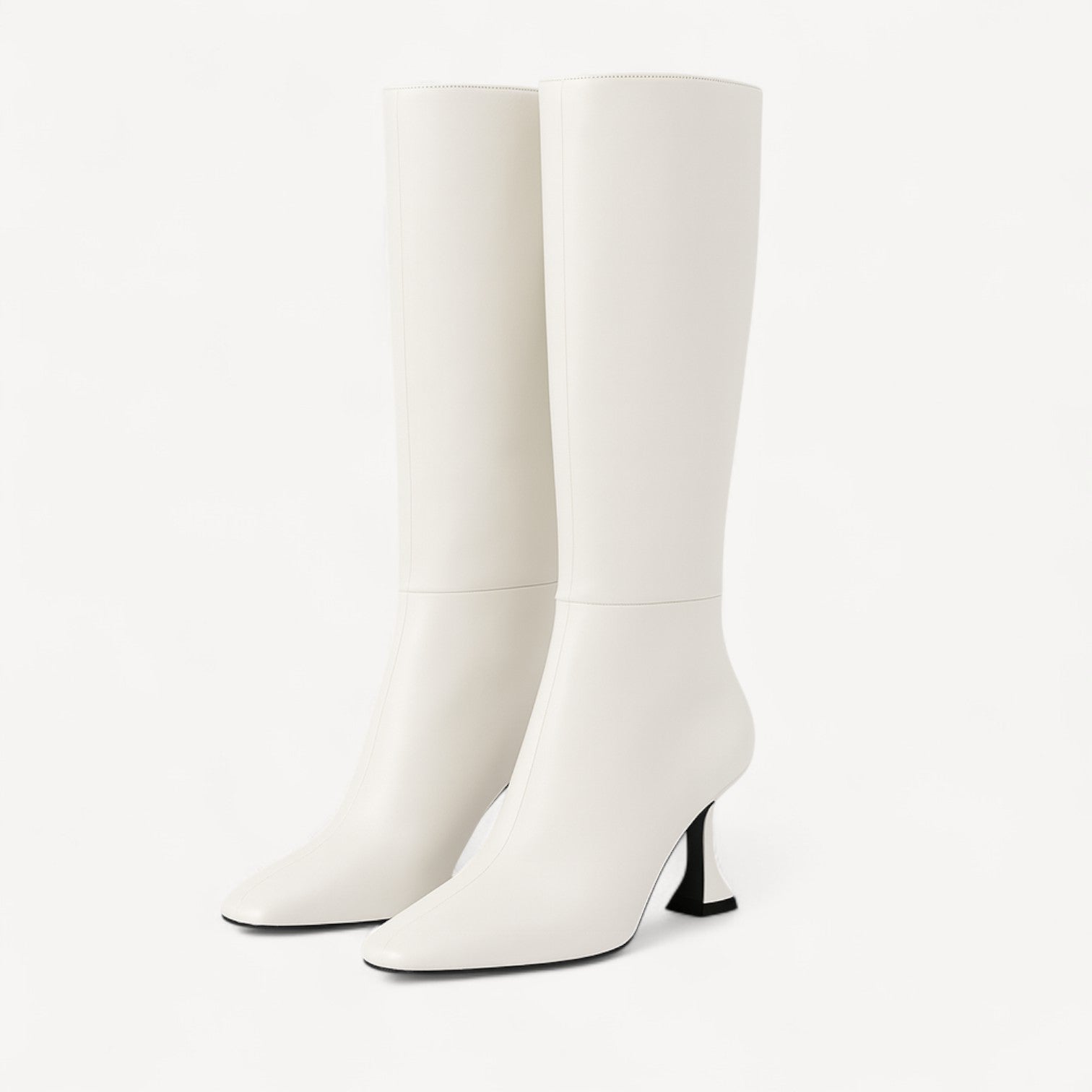 Sculpted Heel Knee Boots