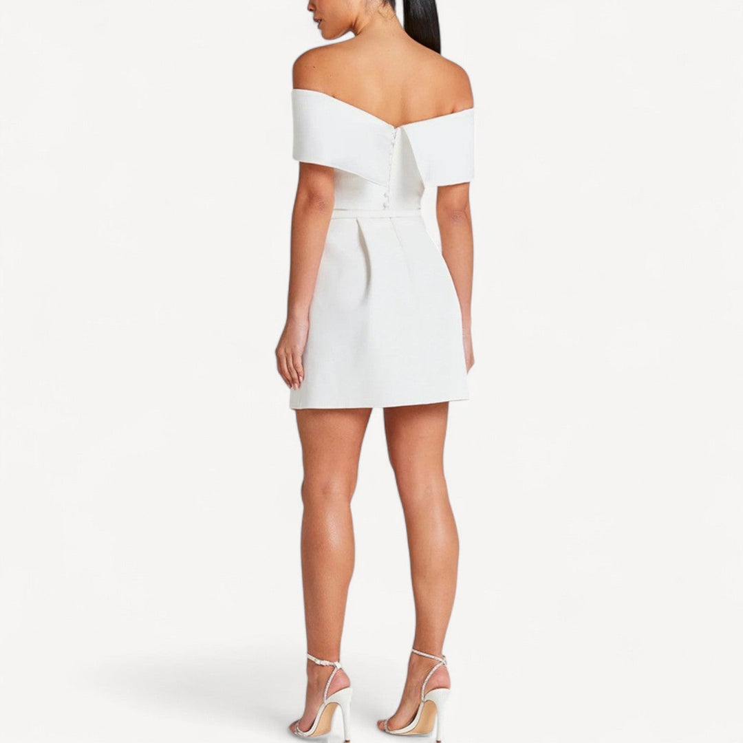 Off Shoulder Belted Mini