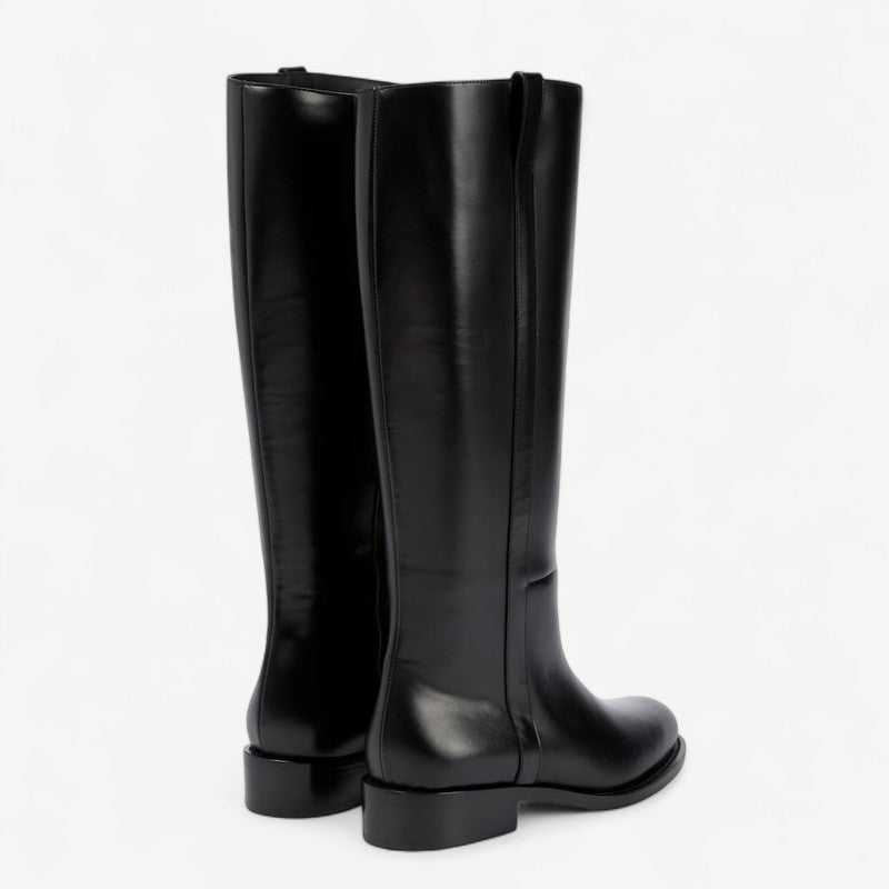 Black Genuine Leather Boots