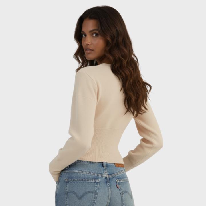 Women's Modern Slim-Fit Button Front Cropped Cardigan