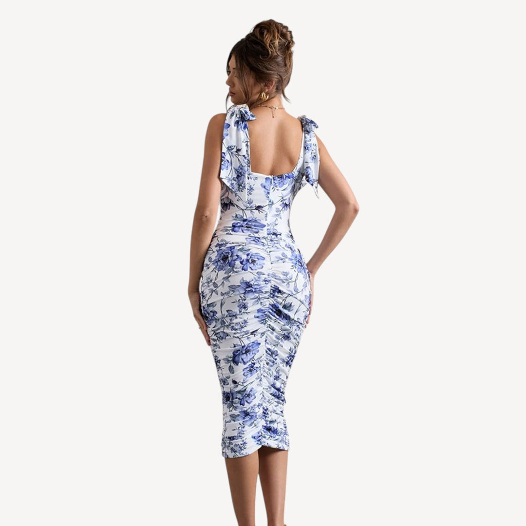 Floral Bodycon Midi Dress