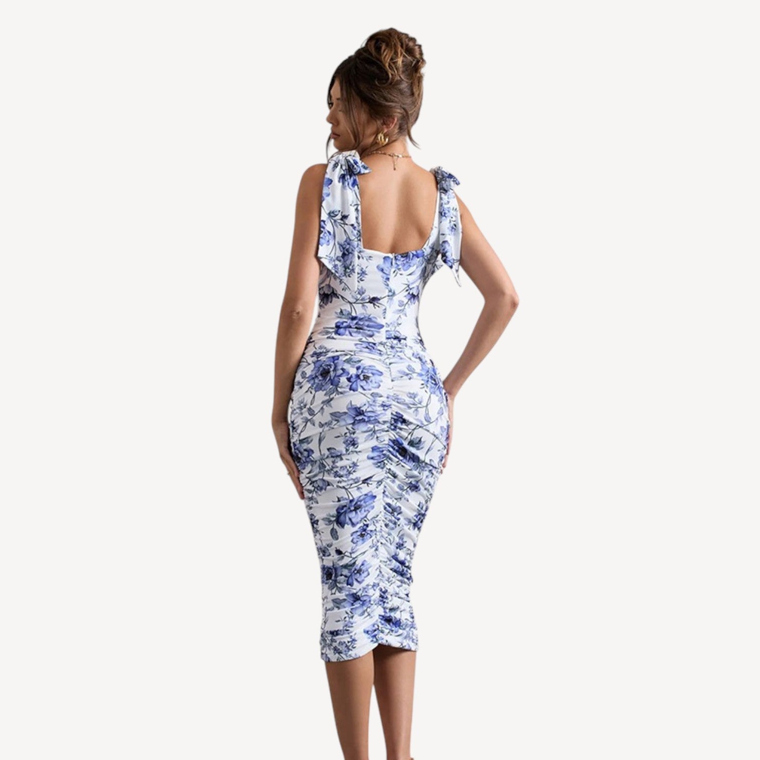 Floral Bodycon Midi Dress