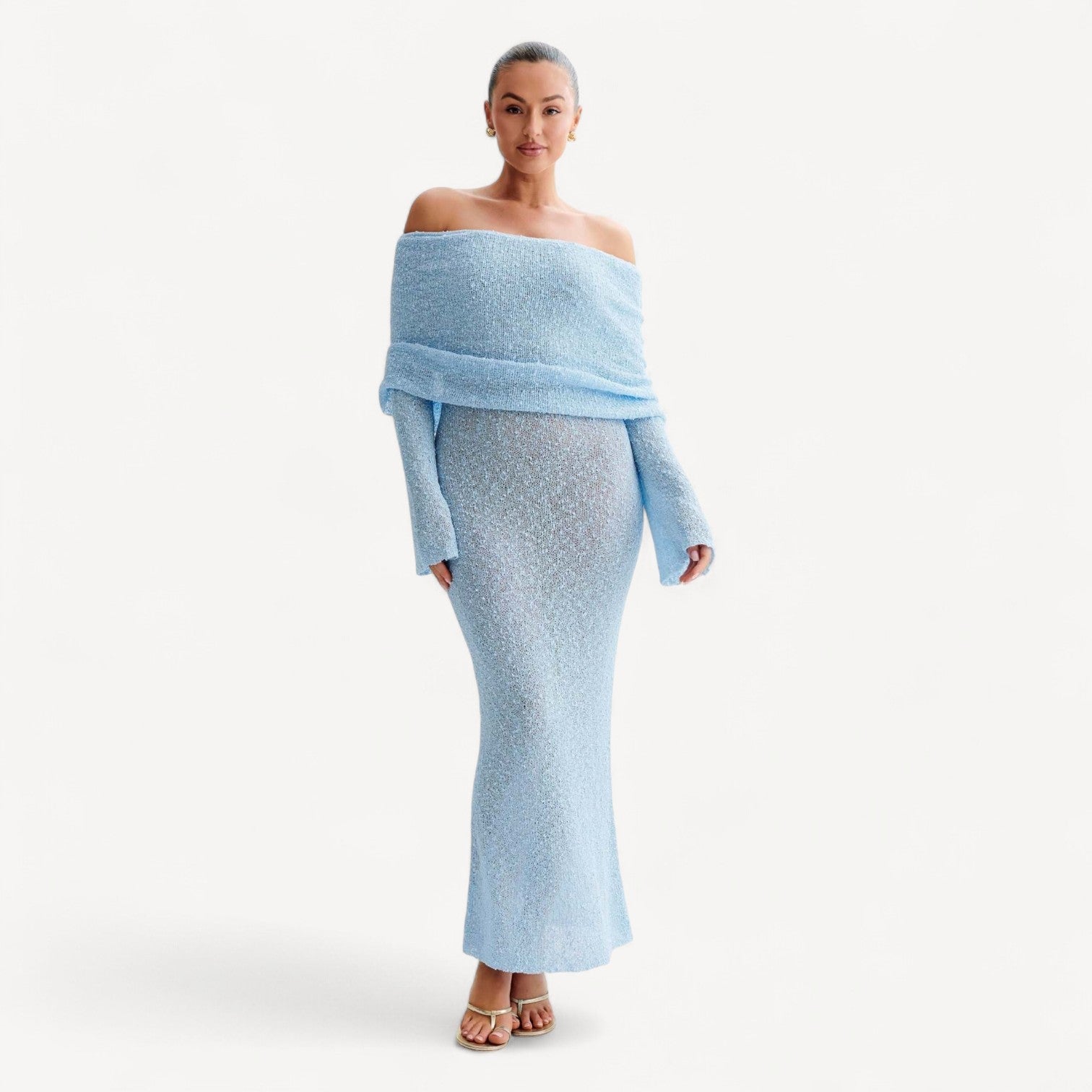 Off Shoulder Knit Dress