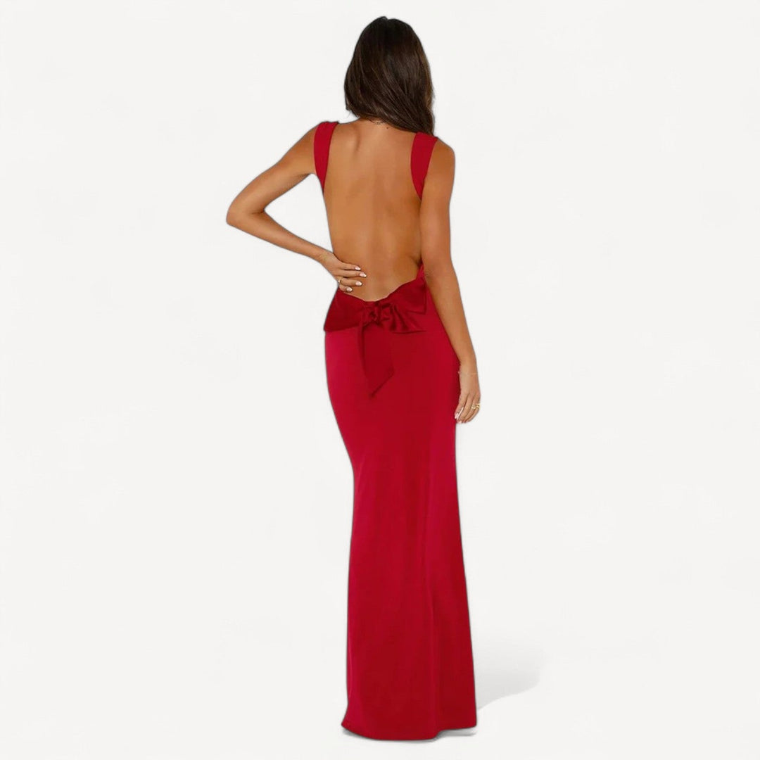 Backless Square Neck Maxi