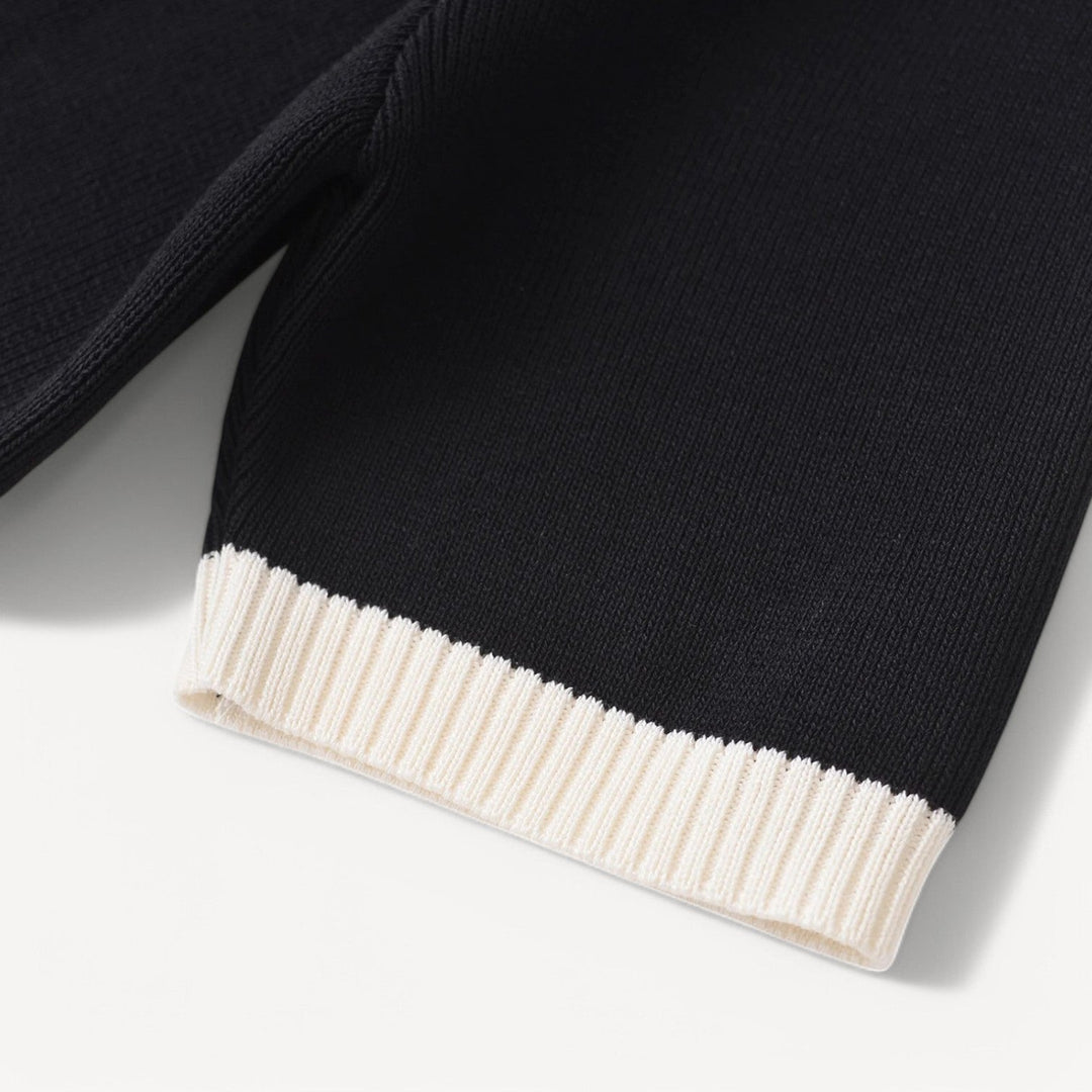 Contrast Trim Knit Top